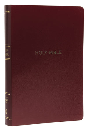 NKJV HOLY BIBLE, GIANT PRINT CENTER-COLUMN REFERENCE BIBLE, BURGUNDY LEATHER-LOOK, 72,000+ CROSS REFERENCES, RED LETTER, COMFORT PRINT: NEW KING JAMES VERSION