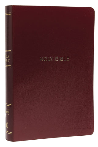 Image of NKJV HOLY BIBLE, GIANT PRINT CENTER-COLUMN REFERENCE BIBLE, BURGUNDY LEATHER-LOOK, 72,000+ CROSS REFERENCES, RED LETTER, COMFORT PRINT: NEW KING JAMES VERSION