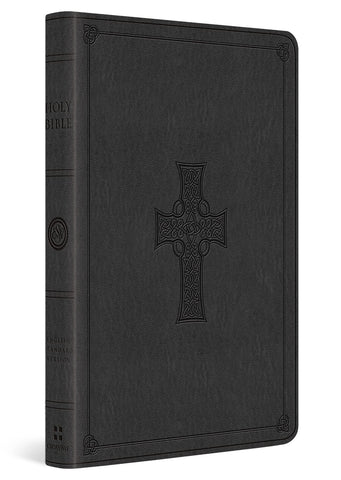 Image of ESV VALUE THINLINE BIBLE (TRUTONE, CHARCOAL, CELTIC CROSS DESIGN)