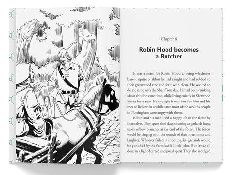 Image of ILLUSTRATED CLASSICS - THE ADVENTURES OF ROBIN HOOD: ABRIDGED NOVELS WITH REVIEW QUESTIONS