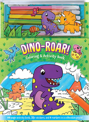 Dino-Roar! Coloring & Activity Book (Marker Pouch)