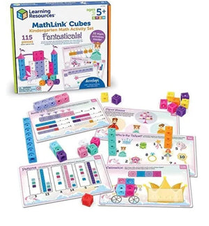 Learning Resources MathLink Cubes Activity Set: Fantasticals! 115 Pieces, Ages 5+ STEM Activities and Math Games for Kids