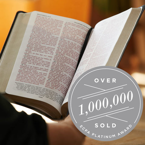 Image of KJV HOLY BIBLE: PERSONAL SIZE GIANT PRINT WITH 43,000 CROSS REFERENCES, BLACK LEATHER-LOOK, RED LETTER, COMFORT PRINT: KING JAMES VERSION
