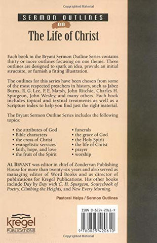 Image of SERMON OUTLINES ON THE LIFE OF CHRIST (BRYANT SERMON OUTLINE)
