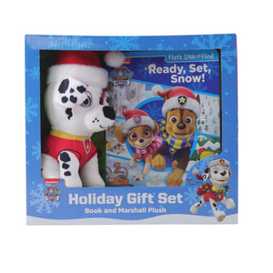 Nickelodeon Paw Patrol - Ready, Set, Snow! Holiday Gift Set - First Look and Find Activity Book with Marshall Plush!
