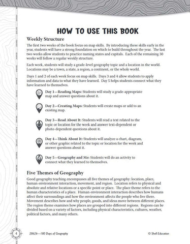 Image of 180 Days™: Social Studies, Geography for 5th Grade Practice Workbook for Classroom and Home, Cool and Fun Practice Created by Teachers (180 Days of Practice)