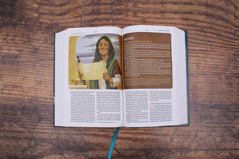 Image of NIV, Kingdom Girls Bible, Full Color, Hardcover, Teal, Comfort Print: Meet the Women in God's Story (Best Gift for Girls Ages 8-12 to Build Faith, Strength, and Character)