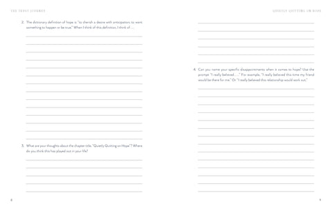 Image of THE TRUST JOURNEY: HEAL FROM BROKEN TRUST WITH OTHERS, YOURSELF, AND GOD (A GUIDED JOURNAL TO USE ALONGSIDE I WANT TO TRUST YOU, BUT I DONâ€™T)