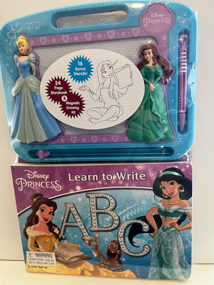 Disney Princess Learn to Write Etch Magnetic Board and Book Combo