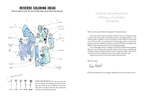 Image of THE REVERSE COLORING BOOKâ„¢: THROUGH THE SEASONS: THE BOOK HAS THE COLORS, YOU MAKE THE LINES