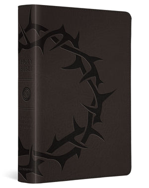 ESV LARGE PRINT COMPACT BIBLE (TRUTONE CHARCOAL, CROWN DESIGN)