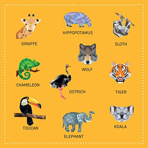 Image of My Sticker Paintings: Zoo: 10 Magnificent Paintings (Happy Fox Books) For Kids Ages 6-10 - Tiger, Wolf, Elephant, Giraffe, and More, with 50-100 Removable, Reusable Stickers per Design