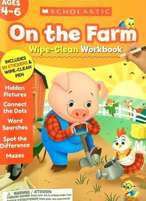 On the Farm Wipe-Clean Workbook (Ages 4-6)