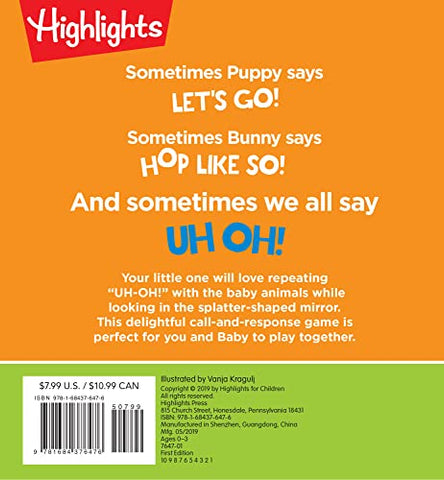 Image of Who Says Uh Oh?: A Highlights First Uh-Oh Book (Highlights Baby Mirror Board Books)