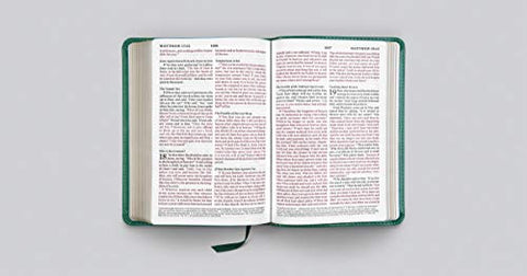 Image of ESV LARGE PRINT COMPACT BIBLE (TRUTONE TEAL, BOUQUET DESIGN)