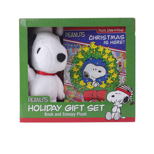 Peanuts - Christmas Is Here! Holiday Gift Set - First Look and Find Activity Book and Snoopy Plush - PI Kids