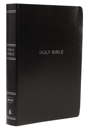 NKJV Holy Bible Giant Print Center-Column Reference Bible Black Leather-look 72000+ Cross References Red Letter Comfort Print: New King James Version