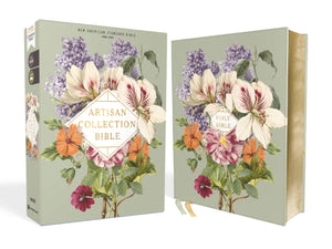 NASB, ARTISAN COLLECTION BIBLE, LEATHERSOFT, SAGE FLORAL, RED LETTER, 1995 TEXT, COMFORT PRINT