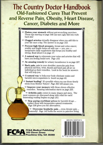 Image of The Country Doctor Handbook: Old-fashioned Cures That Prevent Pain, Obsesity, Heart Disease, Cancer, Diabetes and More