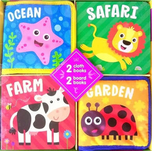 2 Cloth Book/2 Board Book Gift Set (Love to Learn)