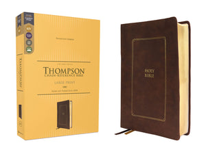 KJV Thompson Chain-Reference Bible Large Print Leathersoft Brown Red Letter Comfort Print