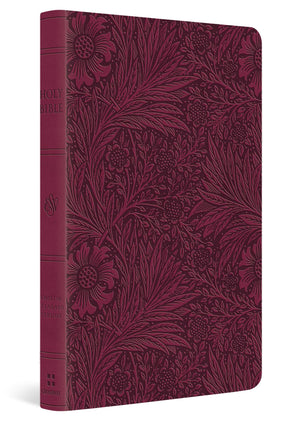 ESV VALUE THINLINE BIBLE (TRUTONE, RASPBERRY, FLORAL DESIGN)