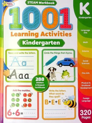 1001 Learning Activities STEAM Workbook Kindergarten