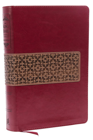 Image of KJV STUDY BIBLE, LARGE PRINT, LEATHERSOFT, MAROON/BROWN, RED LETTER: SECOND EDITION (SIGNATURE)