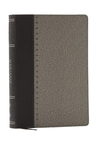 Image of NKJV, ALEXANDER MACLAREN STUDY BIBLE: ENCOURAGEMENT AND INSIGHTS FOR A CHRIST-CENTERED LIFE (NKJV, BLACK/GRAY LEATHERSOFT, COMFORT PRINT)