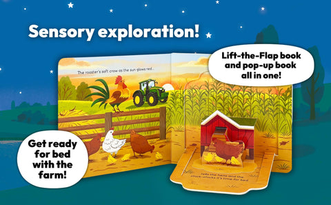 Image of JOHN DEERE KIDS GOOD NIGHT TRACTOR ON THE FARM: DELUXE LIFT-A-FLAP & POP-UP SURPRISE BOARD BOOK, AGES 2-6