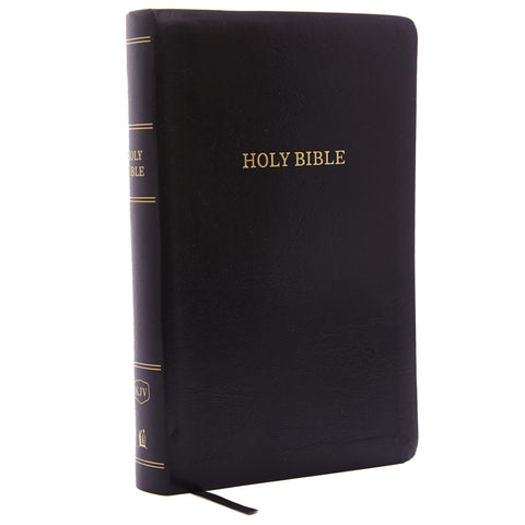 Image of KJV HOLY BIBLE: PERSONAL SIZE GIANT PRINT WITH 43,000 CROSS REFERENCES, BLACK LEATHER-LOOK, RED LETTER, COMFORT PRINT: KING JAMES VERSION