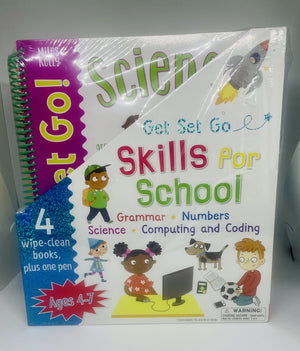 Wipe Clean Workbooks: Get Set Go Skills for School Set of 4